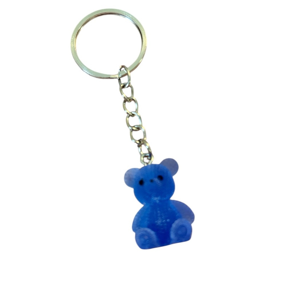 Adorable Blue Bear Keychain